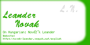 leander novak business card
